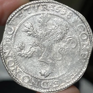 1638 Niederlande Holland Silber Löwen Dollar Daalder Taler 1600er Jahre (gereinigt?) - Bild 1 von 4