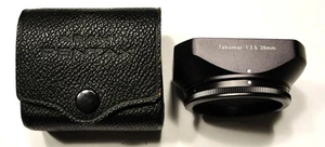 Takumar Metal Lens Hood 1:3.5 28mm Rectangular w/ Case - beautiful condition - Picture 1 of 6