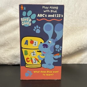 Blue’s Clue’s VHS Video Tape Play Along w/ Blue ABC's and 123's Blues Clues - Picture 1 of 12