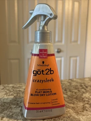Schwarzkopf Got2b Crazy Elegante Plancha Plancha Secado Loción Acondicionadora RETIRADA Foto 1 de 4