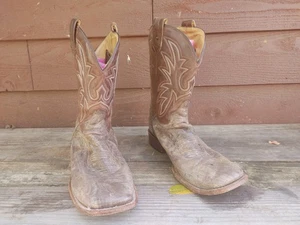 Men's Roper Sidewinder Concealed Carry Brown Square Toe Leather Boots Size 13 EE - Picture 1 of 17