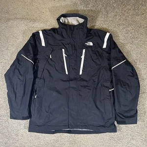 The North Face Jacket Mens M HyVent 3 in 1 Waterproof Coat Shell Only Black - Picture 1 of 24