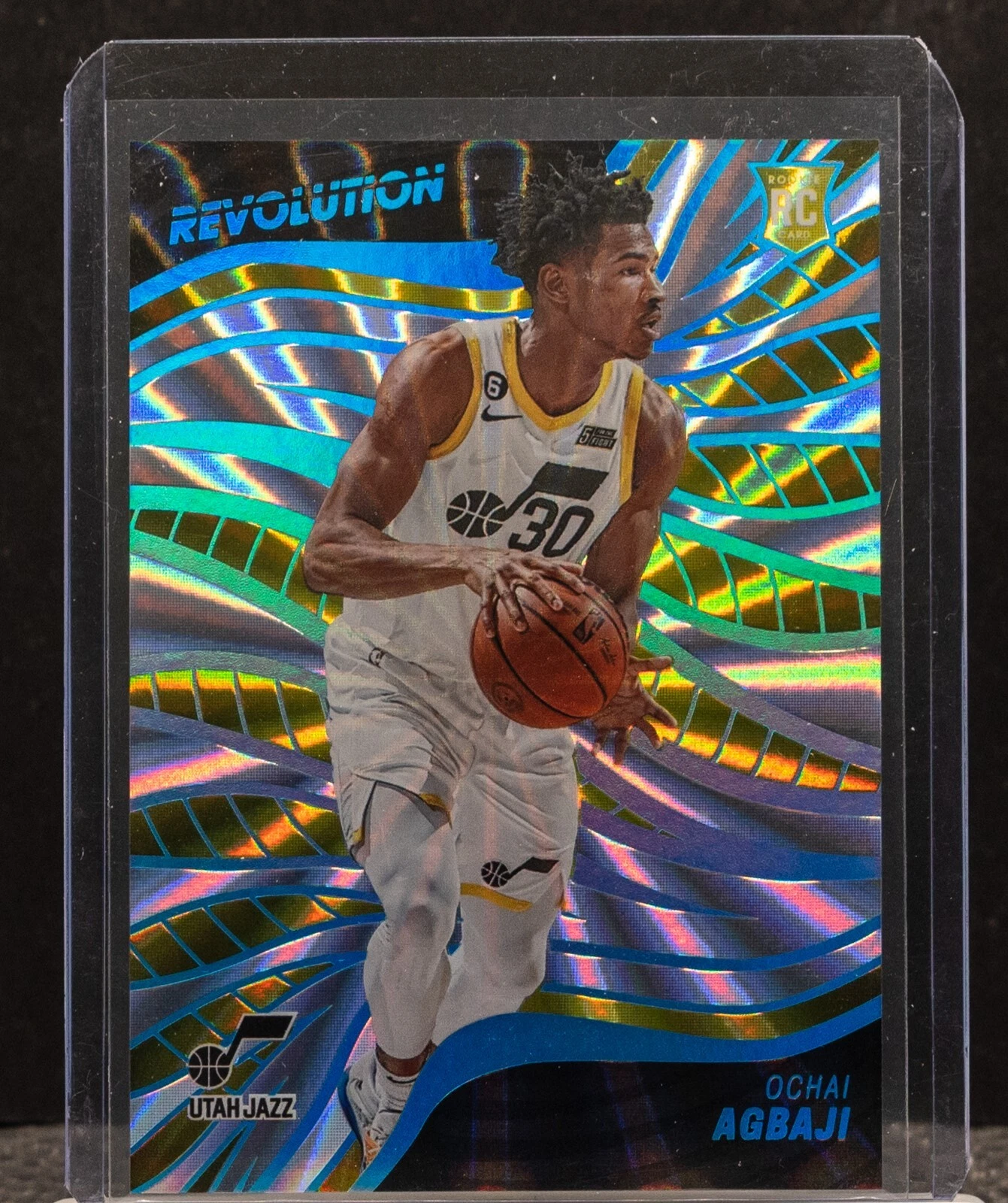 Ochai Agbaji 2022-23 Revolution 121 Sunburst Rookie RC 53/75 Jazz BH2