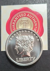 Saint Guadens Liberty 1907 talla moderna reloj bu 2 oz plata .999 certificado de autenticidad - Imagen 1 de 4
