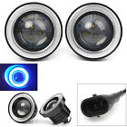Pair 2.5”Fog Light LED Projector Angle Eye Halo Ring Driving Blue Bulb New