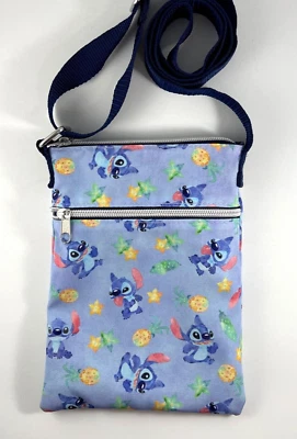 Сумка через плечо Disney Loungefly Lilo & Stitch сумка для паспорта синяя на молнии - Изображение 1 из 4