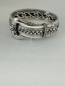 Scott Kay Sterling 925 & Diamond Accent Equestrian Bracelet Lg Sz ~ 102gr - Picture 1 of 5