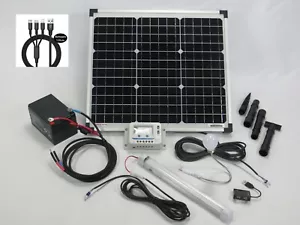 30 W Solar Insel Anlage Photovoltaik Akku Regler Solarmodul PV LED USB Leuchte - Bild 1 von 11