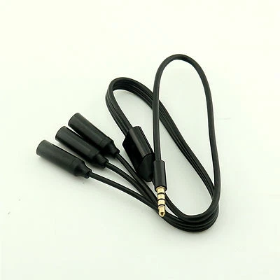 1x 3.5mm TRRS Male Plug to 3x 1/8" 3.5mm Stereo Female Audio Splitter Cable 50cm - Image 1 of 4