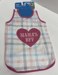 Vibrant Life Dog Tank Top Small "Mama's BFF" Pink - Picture 1 of 4