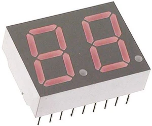 1 x Broadcom HDSP-521E 2 Zahl 7-Segment Led-Anzeige, Ca Rot 7.69 Mcd Rh Dp 14.2m - Bild 1 von 1