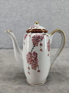 Vintage Japanese Kutani China Porcelain Tea Pot Japanese Floral Design - Picture 1 of 9