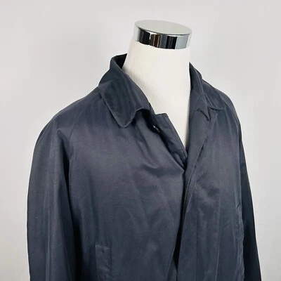 Chaps Ralph Lauren 44R Overcoat w/ Removable Lining Black Button Front - Image 1 of 4