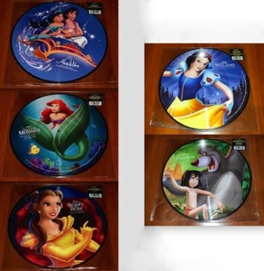 5x DISNEY OST PICTURE DISC VINYL Lot JUNGLE- MERMAID- ALADDIN- BEAUTY- SNOWWHITE - Picture 1 of 1