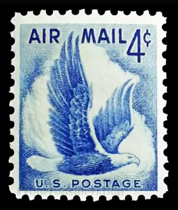 1954 Scott #C48 - .04¢ Weißkopfseeadler im Flug - ss-mnh-og (d) Luftpost einzeln - Bild 1 von 2