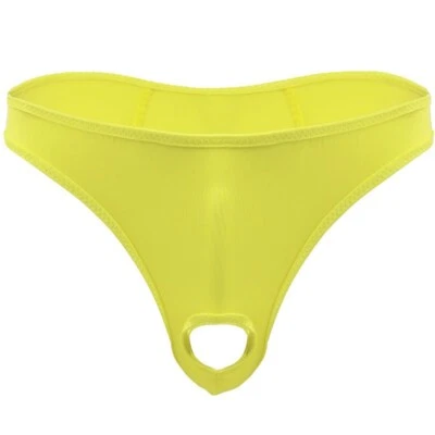 Tanga masculina aberta pênis furo micro fio dental cuecas biquíni lingerie roupa íntima nós - Imagem 1 de 4