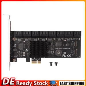 16 Port PCIE-Erweiterungskarten-Controller PCIe SATA3.0-Adapter 6 Gbit/s für Des - Bild 1 von 10