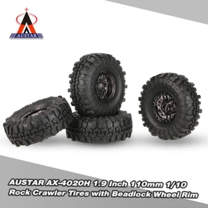 4 piezas neumáticos Rock Crawler de 1,9 pulgadas 110 mm y llanta de rueda Beadlock para coche de radiocontrol 1/10 - Imagen 1 de 10