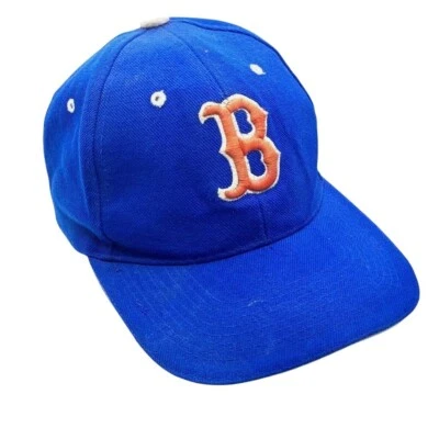 Boston Red Sox Royal Blue Embroidered Logo Baseball Cap Fitted Hat Adjustable - Image 1 of 4