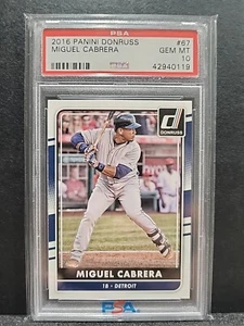 Panini Donruss Miguel Cabrera #67 2016 PSA 10 gemas como nuevo poco pop - Imagen 1 de 2