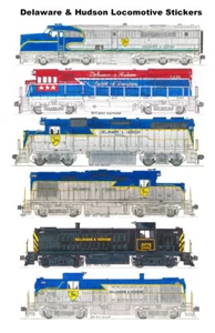 Delaware & Hudson Locomotives 6 individual Stickers Andy Fletcher - Picture 1 of 1