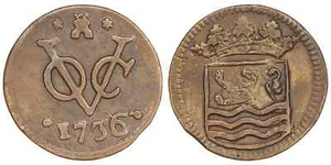 Netherlands East Indies / Zeeland - VOC Duit 1736 - Picture 1 of 3