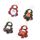  4pcs Christmas Deer Snowman Santa Bear Doll Ornaments Xmas Tree Window