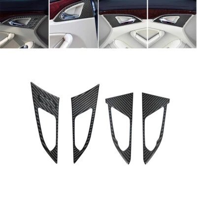 Cubierta de manija de puerta interior de fibra de carbono para 08-13 Cadillac CTS sedán/carro Foto 1 de 4