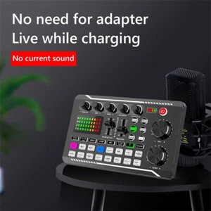 Live Streaming Soundkarte Audioschnittstelle mit DJ-Mixer und Voice Changer DE - Bild 1 von 21