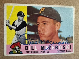 1960 Topps #55 BILL MAZEROSKI Autographed SIGNED AUTO Card - Pittsburgh Pirates - Picture 1 of 2