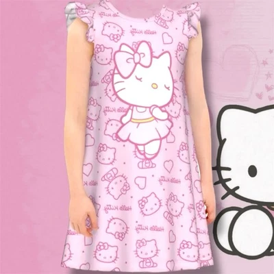 女孩 XL 连衣裙或睡衣 Hello Kitty 弹性柔软旅行者系列 — 第 1/4 张图片
