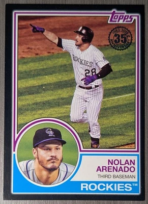 2018 Topps - 1983 Topps Nolan Arenado #83-58 Black /299 Cardinals Rockies - Image 1 of 2