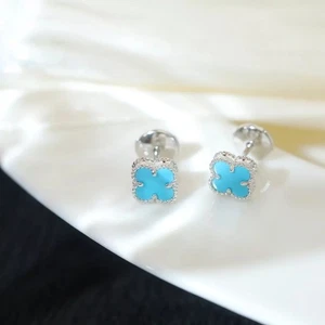 Van Cleef & Arpels Vintage Alhambra Earrings 18k White Gold Medium earrings - Picture 1 of 7