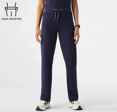 Pantalones Médicos Básicos FIGS para Mujer Cintura Alta Livingston 2XL Azul Marino Rectos NUEVO Foto 1 de 4