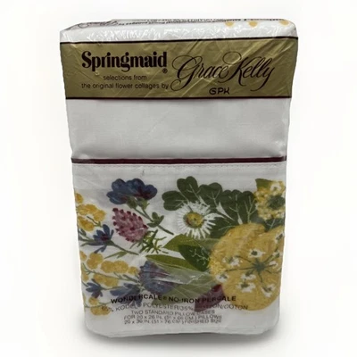 Fundas de Almohada Springmaid Grace Kelly Floral Verde Dorado Amarillo Borgoña Foto 1 de 4