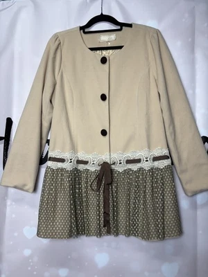 Anthropologie A'reve NWT Lace Peplum Jacket Large Victorian Fairy Whimsy Elegant - Image 1 of 4