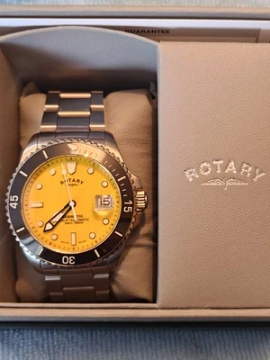 GB05430/78 Reloj pulsera automático automático giratorio para caballeros esfera amarilla  Foto 1 de 4