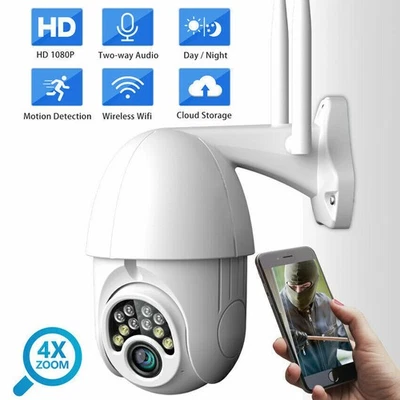 1080P HD IP IR Camera Outdoor Waterproof WiFi PTZ Pan Tilt Security Night Vision - Image 1 of 4