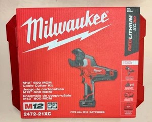 Milwaukee 2472-21XC M12 600 Mcm Cable Cutter - Red - Picture 1 of 6
