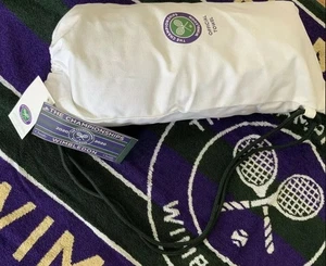 2020 LIMITED EDITION WIMBLEDON CHAMPIONSHIPS GREEN + PURPLE TOWEL w/ BAG - Picture 1 of 8