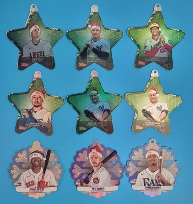 (9) Topps Holiday Ornament Card Lot Shohei Ohtani Aaron Judge Mookie Betts - Image 1 of 4