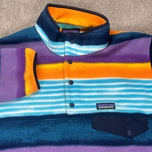 Patagonia Synchilla Fleece Pullover Snap-T Fitz Roy Striped Colorful Mens Small - Picture 1 of 10