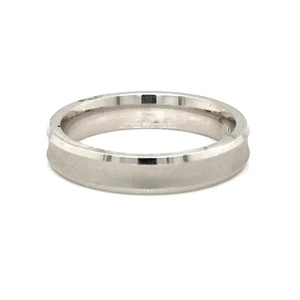 ARTCARVED 14KT WHITE GOLD BRUSHED/POLISHED BAND SIZE 6.75, 4.4 GRAMS - Picture 1 of 3