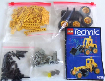 LEGO technic 8828 Frontlader von 1992 175 Teile 2in1 Modell & Orig. Bauanleitung - Bild 1 von 4