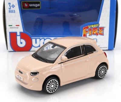 MODELLINO AUTO STATICO BURAGO FIAT 500E FULL ELECTRIC 2021 ROSA SCALA 1/43 - Immagine 1 di 4