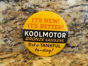 VINTAGE 1940 50'S CITIES SERVICE KOOLMOTOR BRONZE GAS STATION UNIFORM / HAT PIN - Picture 1 of 7