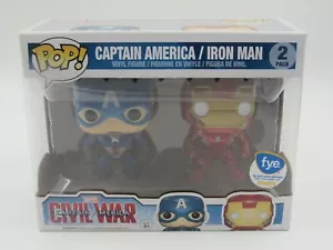 Funko Pop! Marvel Civil War Captain America Iron Man 2 Pack FYE Exclusive - Picture 1 of 5