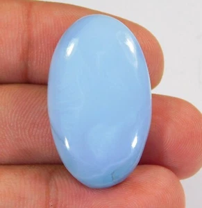 29. CT 100% NATURAL OWYHEE BLUE OPAL Oval CABOCHON GEMSTONE 34x20x6  MM  BJ=0228 - Picture 1 of 7