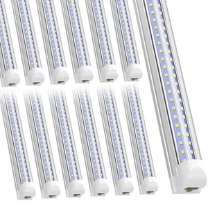 72W 8FT LED Shop Light Fixture 5000K T8 Integrated 8 Foot LED Tube Light V-Shape - Picture 1 of 9