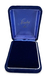 Eisenberg Ice Presentation Box Signed Hinged Blue Velvet Necklace Box Vintage - Picture 1 of 5